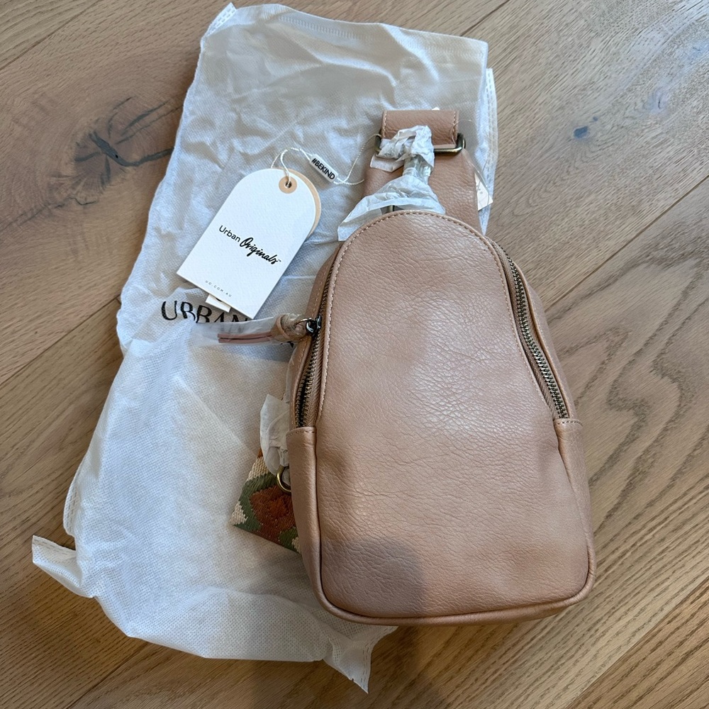 Urban Originals Tan Leather Crossbody Bag